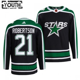Barn Ishockey Dallas Stars tröja Jason Robertson 21 Adidas 2022-23 Svart Reverse Retro 2.0 Authentic